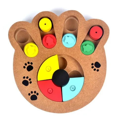 
New design Paw print and Bone shape Pet Toys Dog Puppy Food Hiding Puzzle Game Feeder 