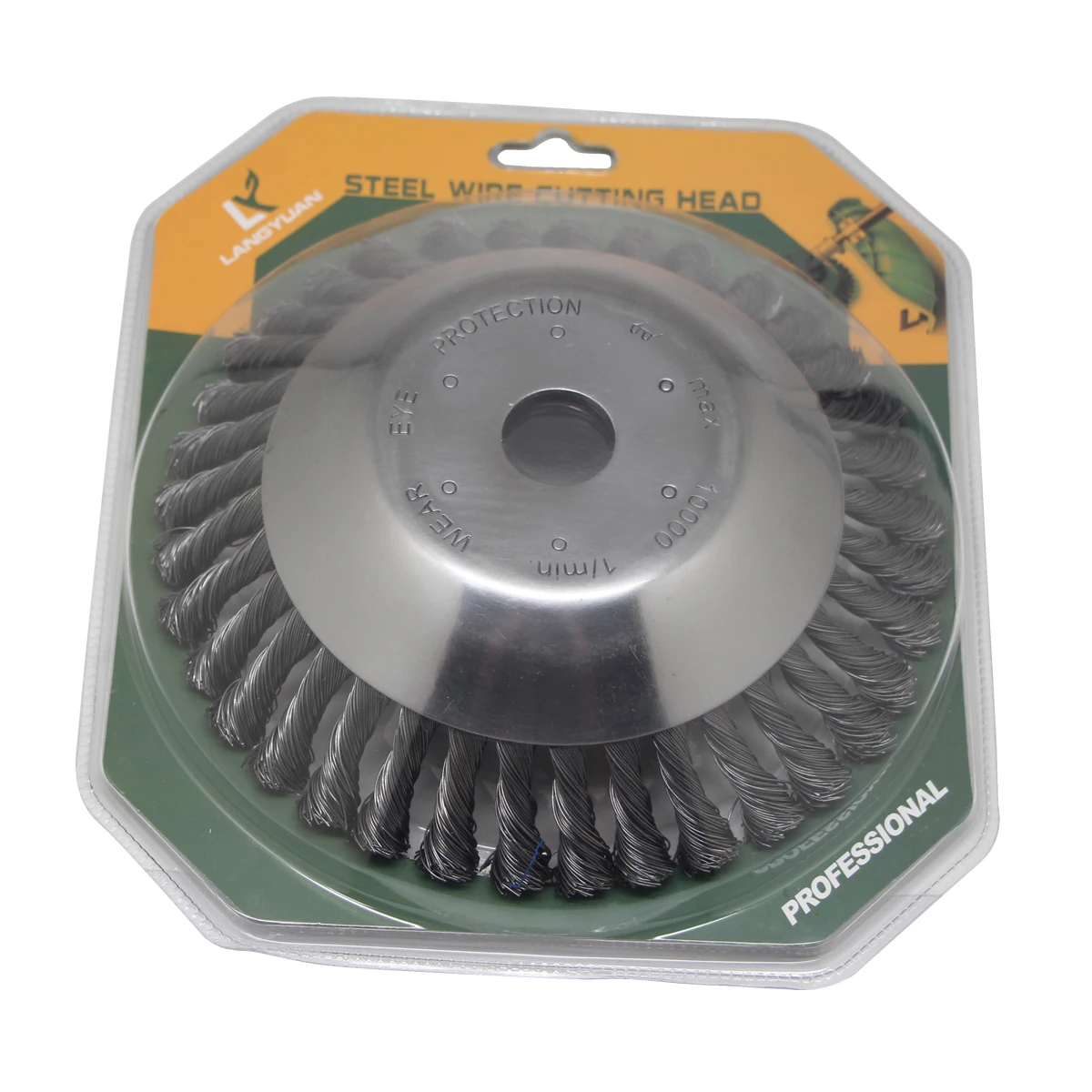 trimmer head universal brush cutter metal blades gas weed wacker Steel Wire Wheel Brush Grass Trimmer Head