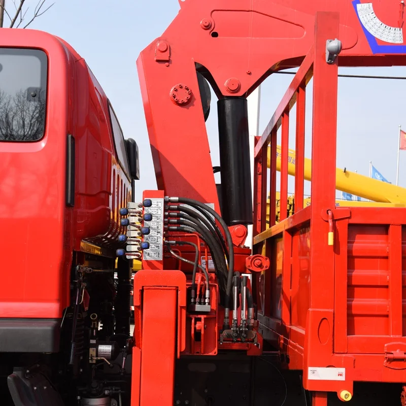 Ready Stock 14 Ton Truck Crane Hydraulic Arm Truck Mounted Crane Color Customization