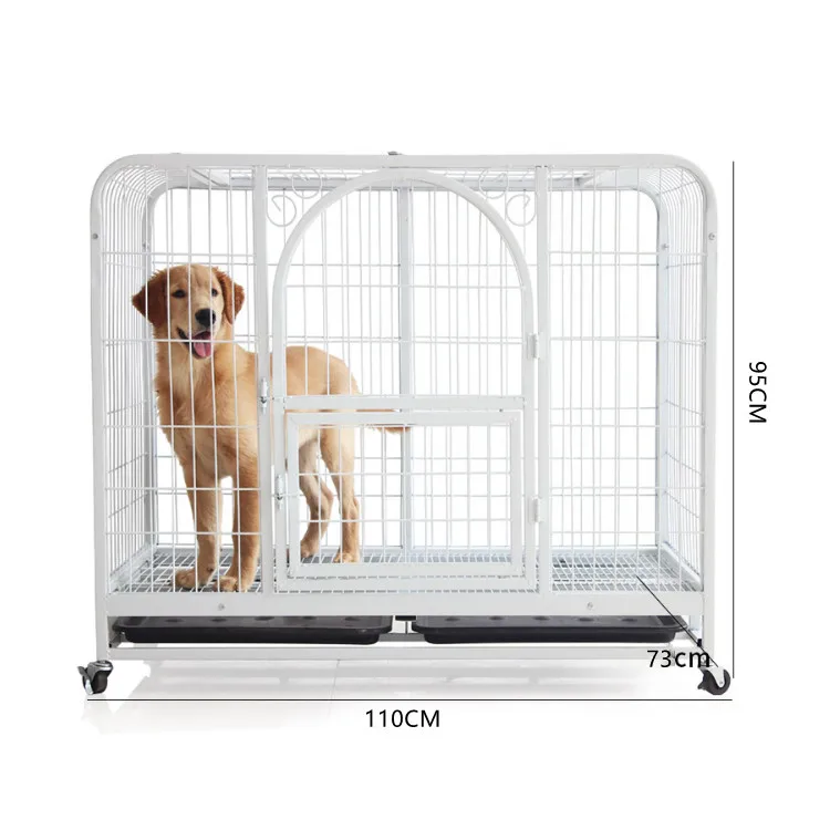 Chicken Bird Cage Wheels Removable Tray Small Animal Cage Furniture Pet Fence Carrier Metal Dog Aluminum House Crate  With Wheel