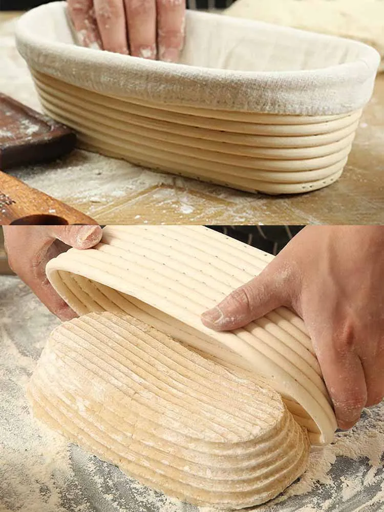 11 inch Cane Oval Bread Proofing Basket Bread Baking Molds Tools Sourdough Bannetons Fermentation Basket
