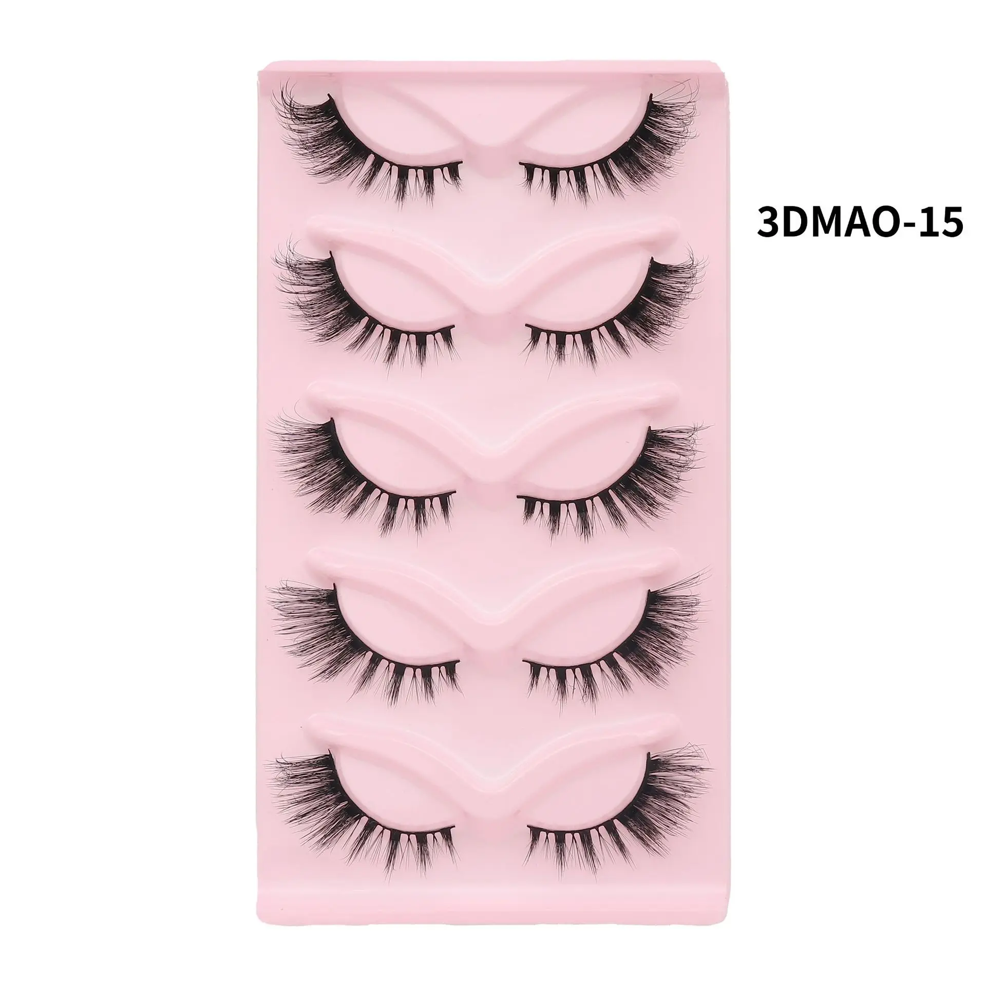 Fox Cat Eyelashes 8-13mm Cruely Free Faux Mink Eyelashes Natural Synthetic Mink Lash Wholesale Soft 3D Full Strip Eyelashes
