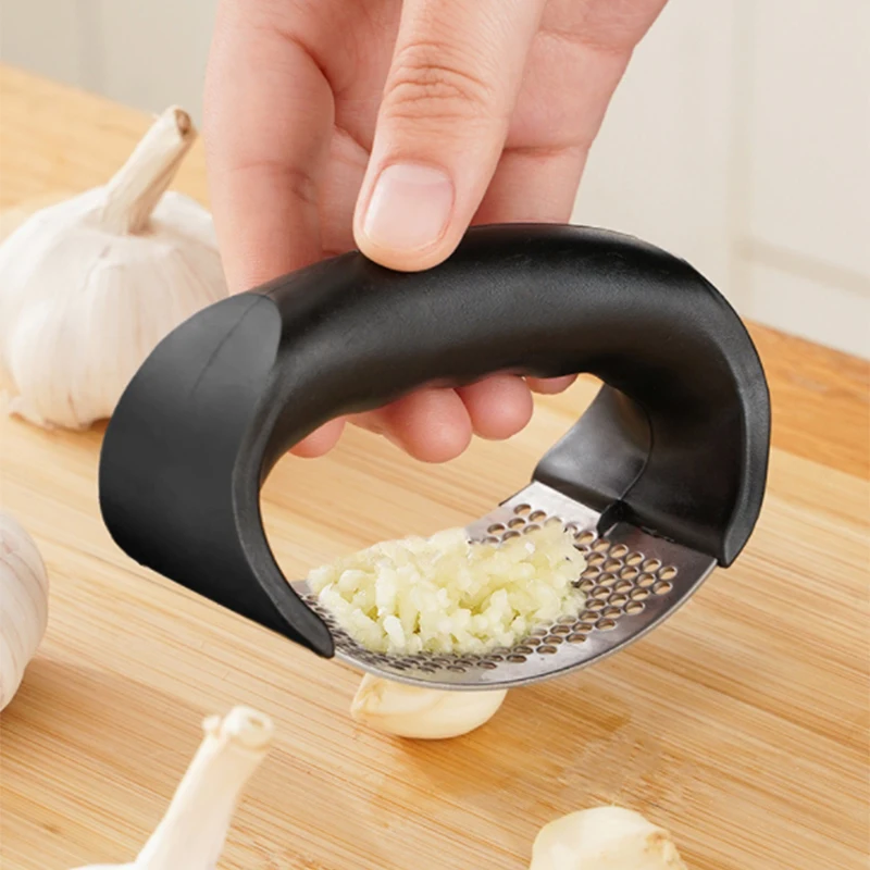 kitchen manual ginger chopper peeler crusher good grip soft plastic handle stainless steel garlic press