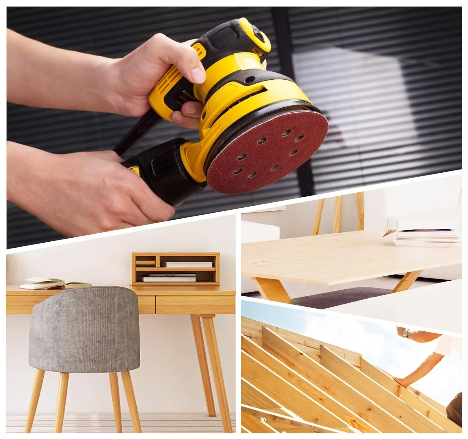 150pcs-set 1800pcs-carton 5 Inch Premium Aluminum Oxide 120 Grit Sanding Discs Hook Loop Sandpaper Random Orbital Sander