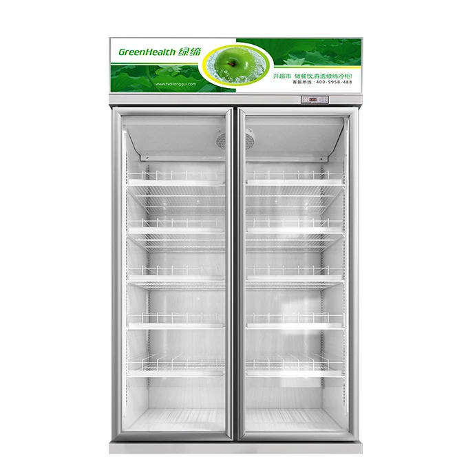Glass Door Fridge Refrigerator Restaurant Equipment Beverage Display Cooler