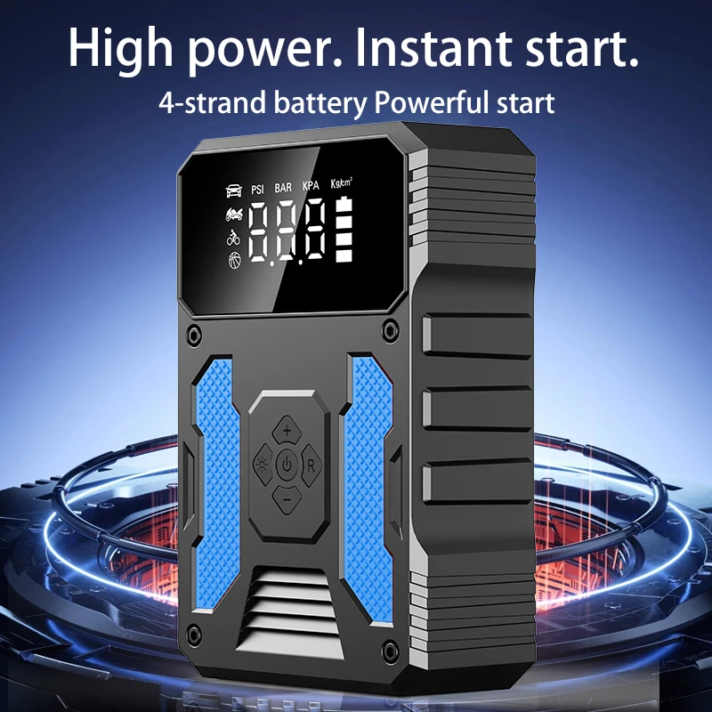 Factory Price 12V 3000A Portable car jump starter with air compressor 150PSI tire pump Multifunction jump starter power bank