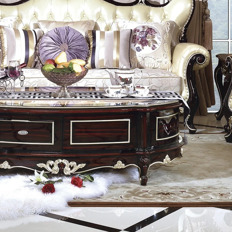 2019 New Coming Luxury Tea Tables Antique Wooden Carved Exquisite Coffee Table Wood Chinese