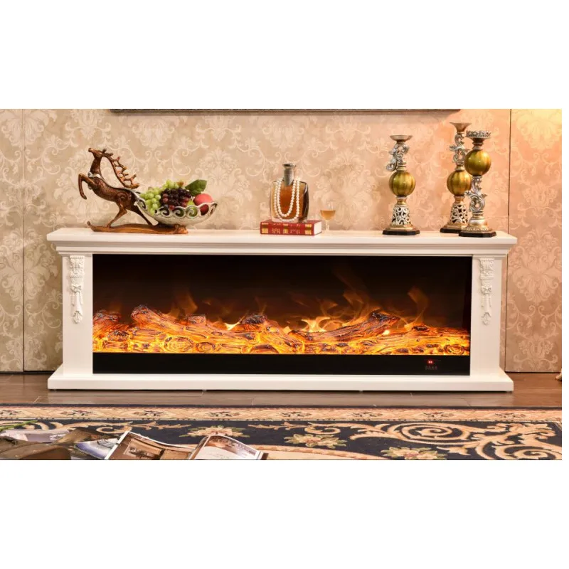 lowest price free standing deco electric fireplace with wood mantel