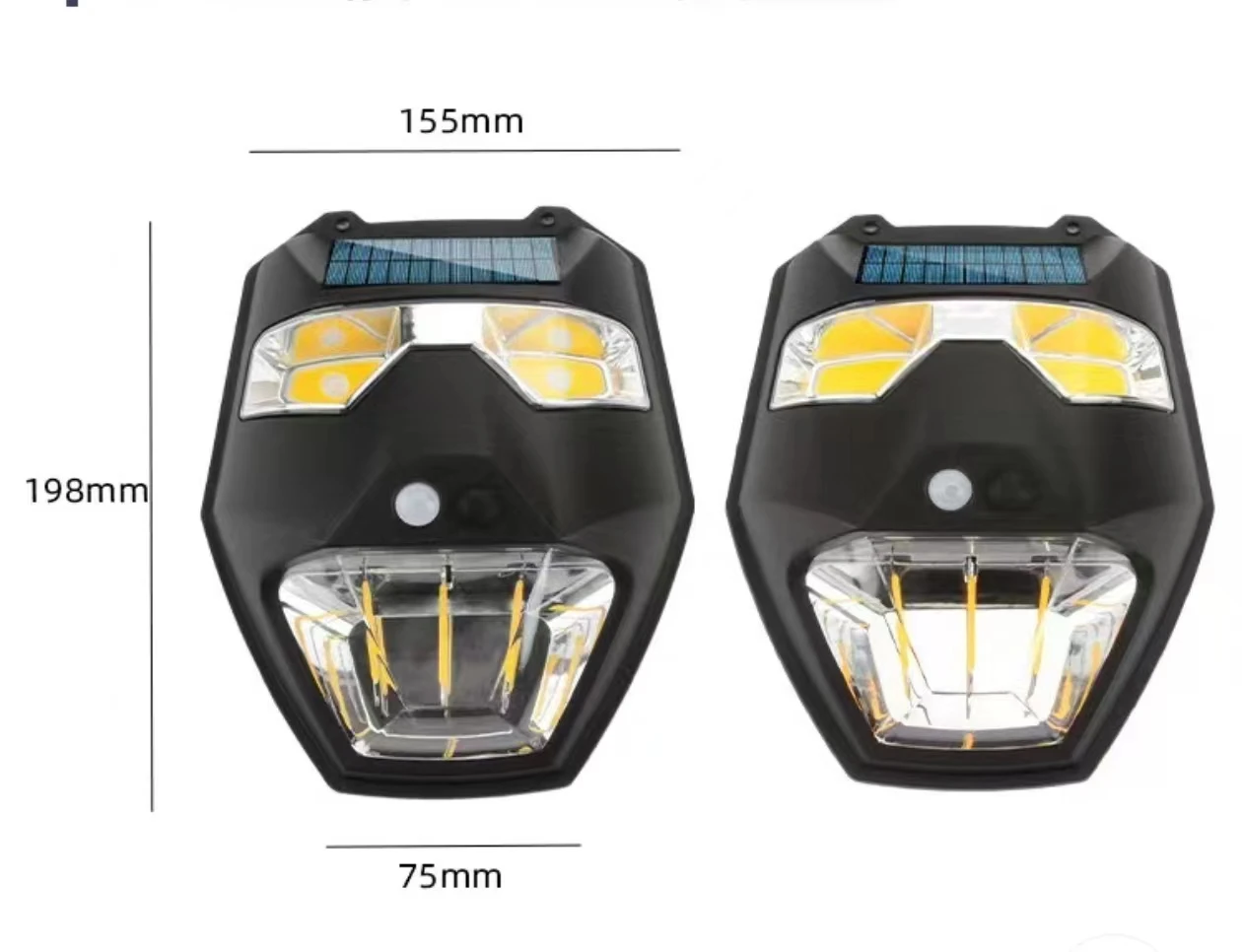 New Solar Outdoor Courtyard Wall Lamp Human Body Induction Lamp Lighting Household Waterproof Energy-saving Street Lamp