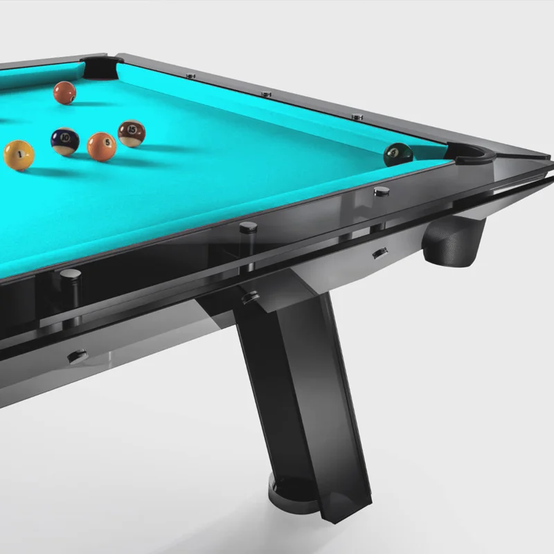Factory Hot Sale Deluxe Black Glass 7ft 8ft 9ft Pool Table Pool Sports Customizable Snooker Pool Table
