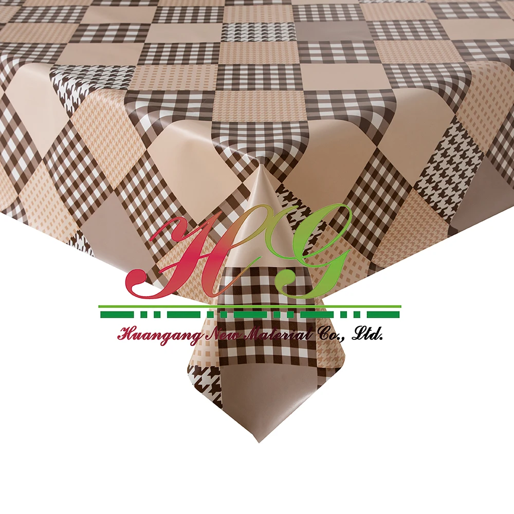 Hot Selling PVC laminate PP TNT Spunbond Plastic Tablecloth PVC Table Sheet Covering with PP non woven backed roll