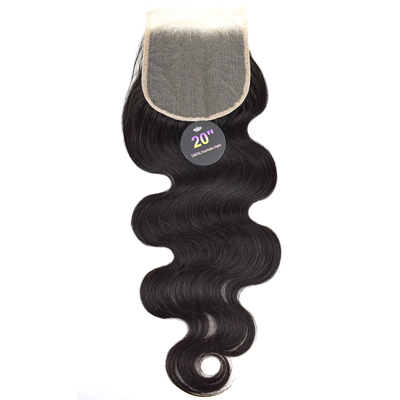 
Cuticles Aligned Pre-Plucked 5x5 transparent Lace Closure Bundles Virgin Human Hair Body Wave Lace Closure with Baby Hair 