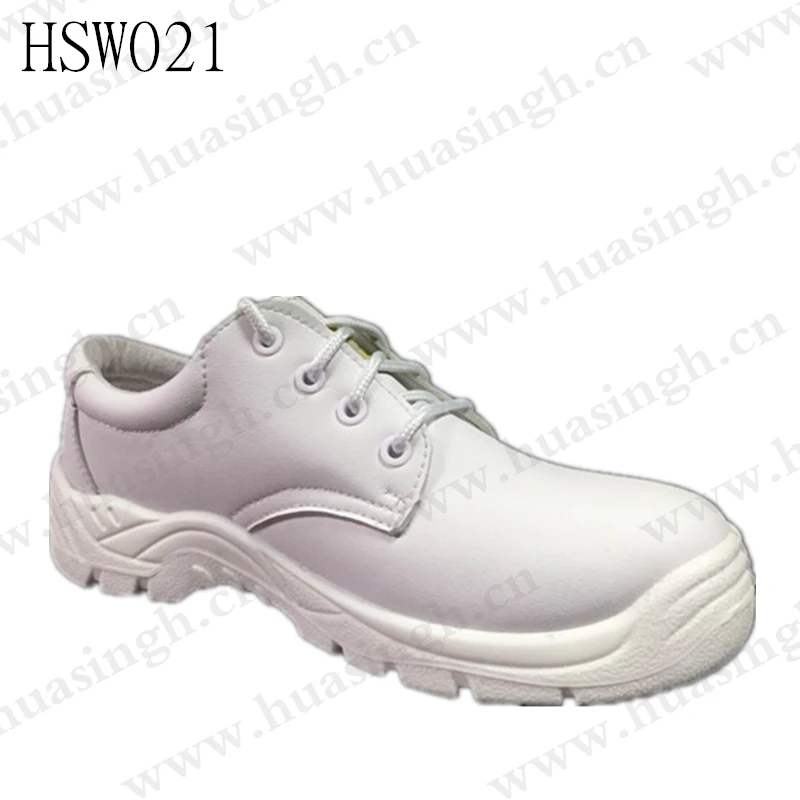 TX очищающая промышленная Противоударная белая защитная обувь со шнурками маслостойкая из полиуретана/ПУ на подошве ESD для рынка Кувейта HSW021