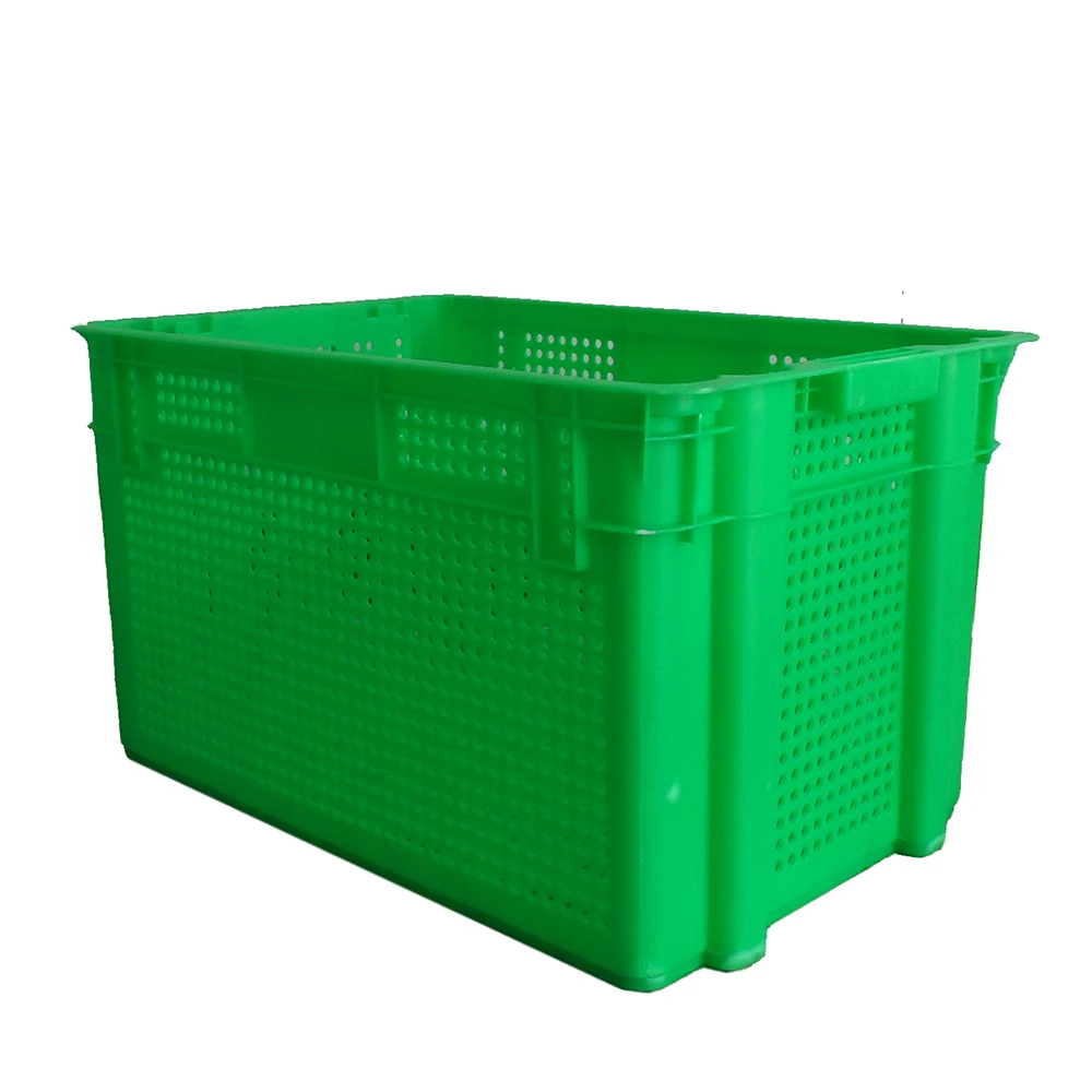 New Design Vegetable and Fruit Stackable Vented Plastic Storage PE Mesh Crate