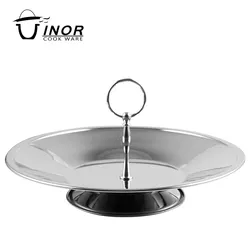 New Home Decor Food Serving Tray Metal Dish with Metal Rings Plate Dish Dish Stand White Box 201 Stainless Steel,metal 26 Pcs