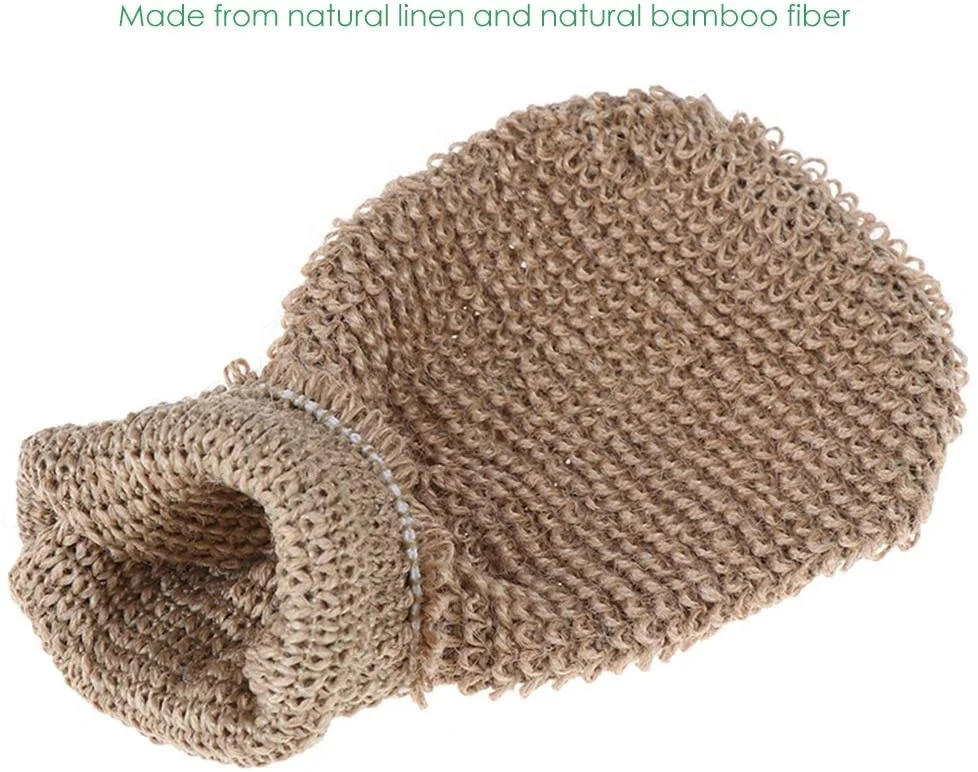 Natural Hemp body cleaning tool exfoliating bath glove