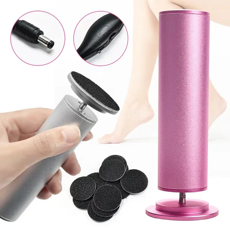 Professional Pedicure Set Gold Foot File Callus Remover 60 Replaceable Sandpaper Grinder File Sander Removal Callus Remover