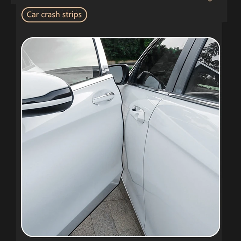 Universal 5m Car Door Anti Collision Strip With Steel Disc Bumper Trim Edge Scratch Protector Strip Sealing Guard Decora Styling