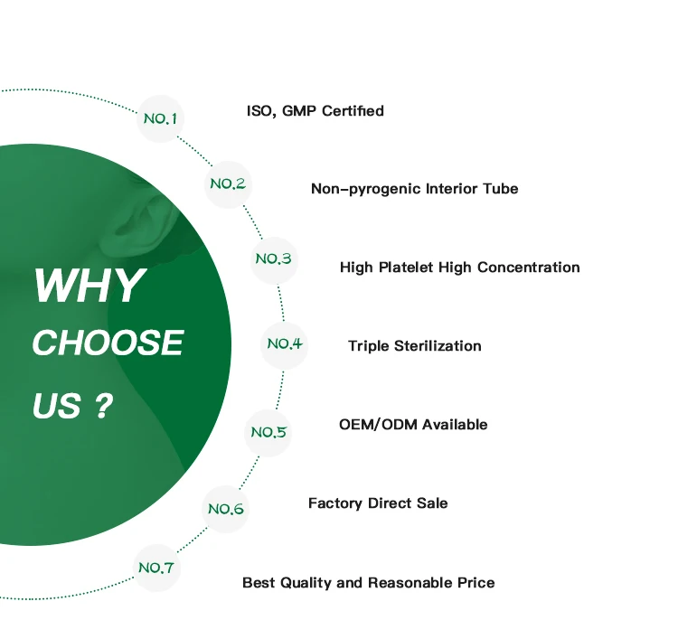 Вакуумная PRP трубка цитрата PRP трубка активатор Стерильная испытательная трубка для PRP