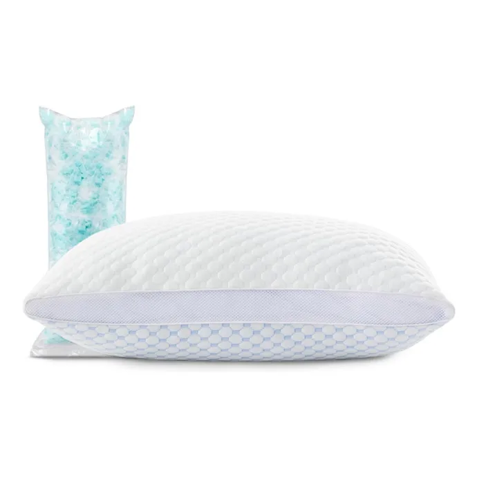 Good Selling Adjustable Cooling Gel Shredded Memory Foam Pillow