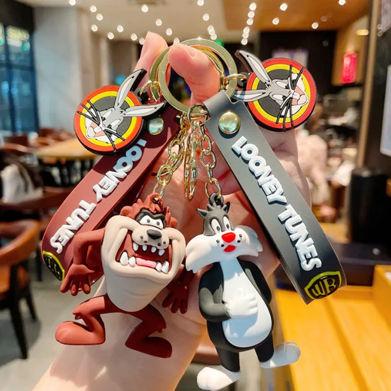 3D Pvc Key Ring Cartoon Anime Kawaii Kids Silicone Keychain Custom 3D Animal Cute Bugs Bunny Pvc Keychain