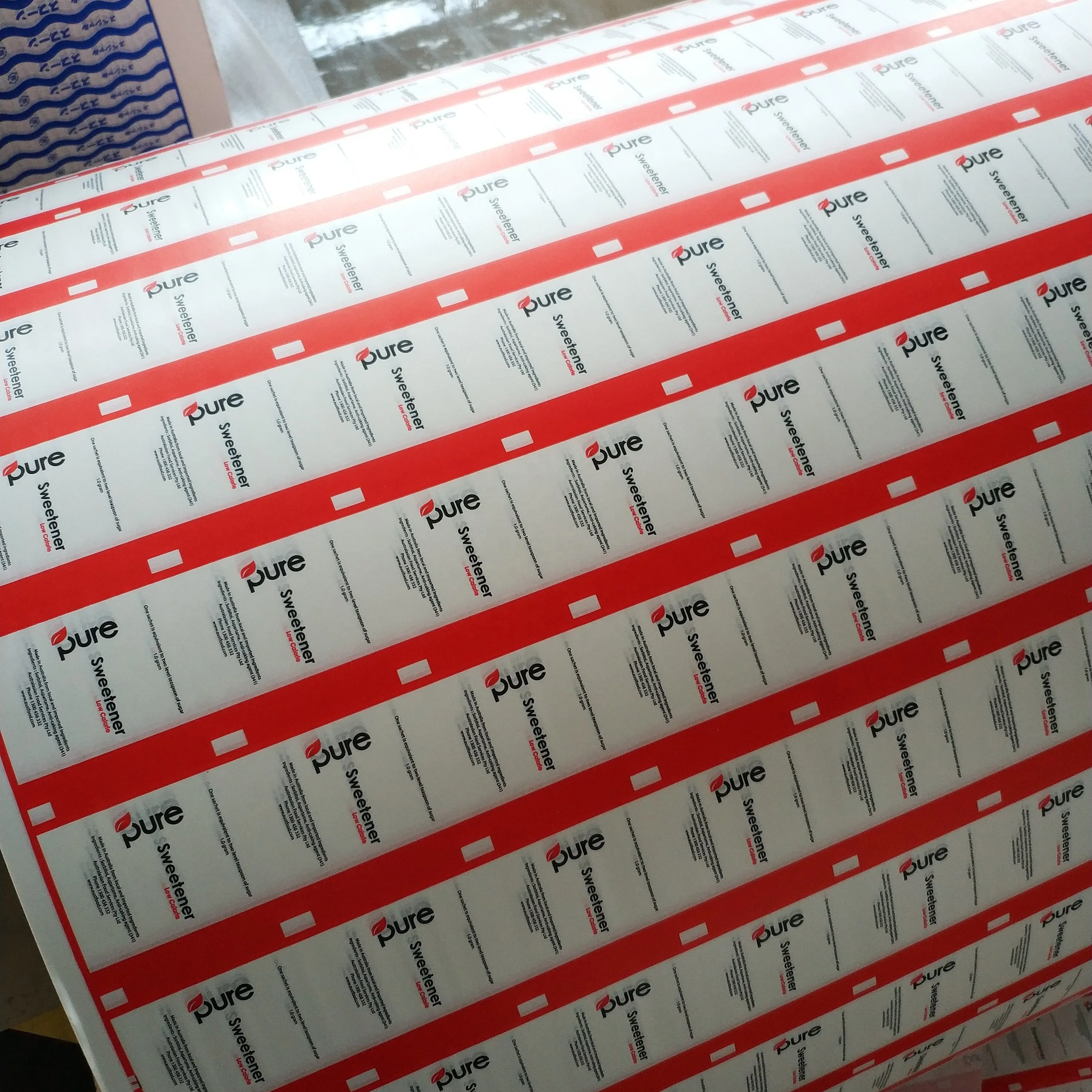 PE Coated Paper Custom Logo Printed Brown Sugar Sachet Salt Packaging Paper Roll