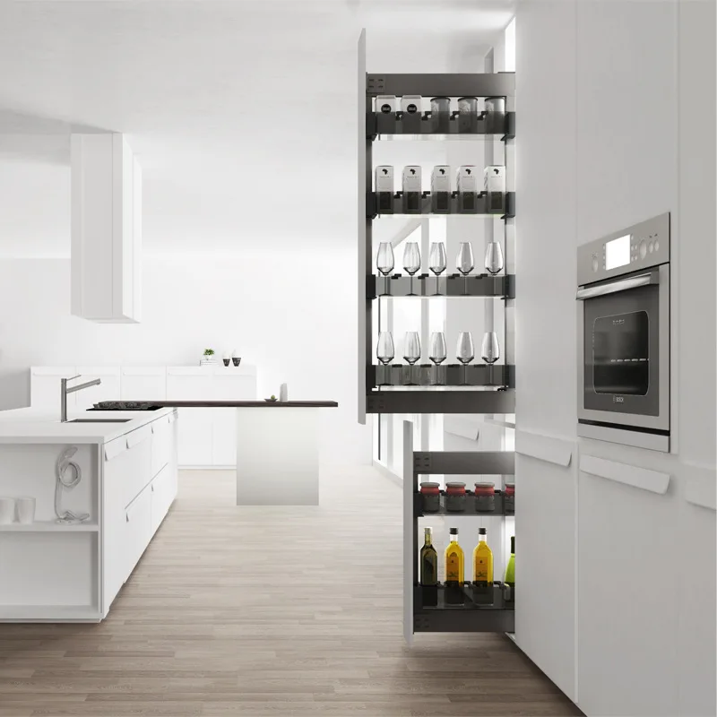 Kitchen large corner large monster pull-out wine/drink/food high unit locker