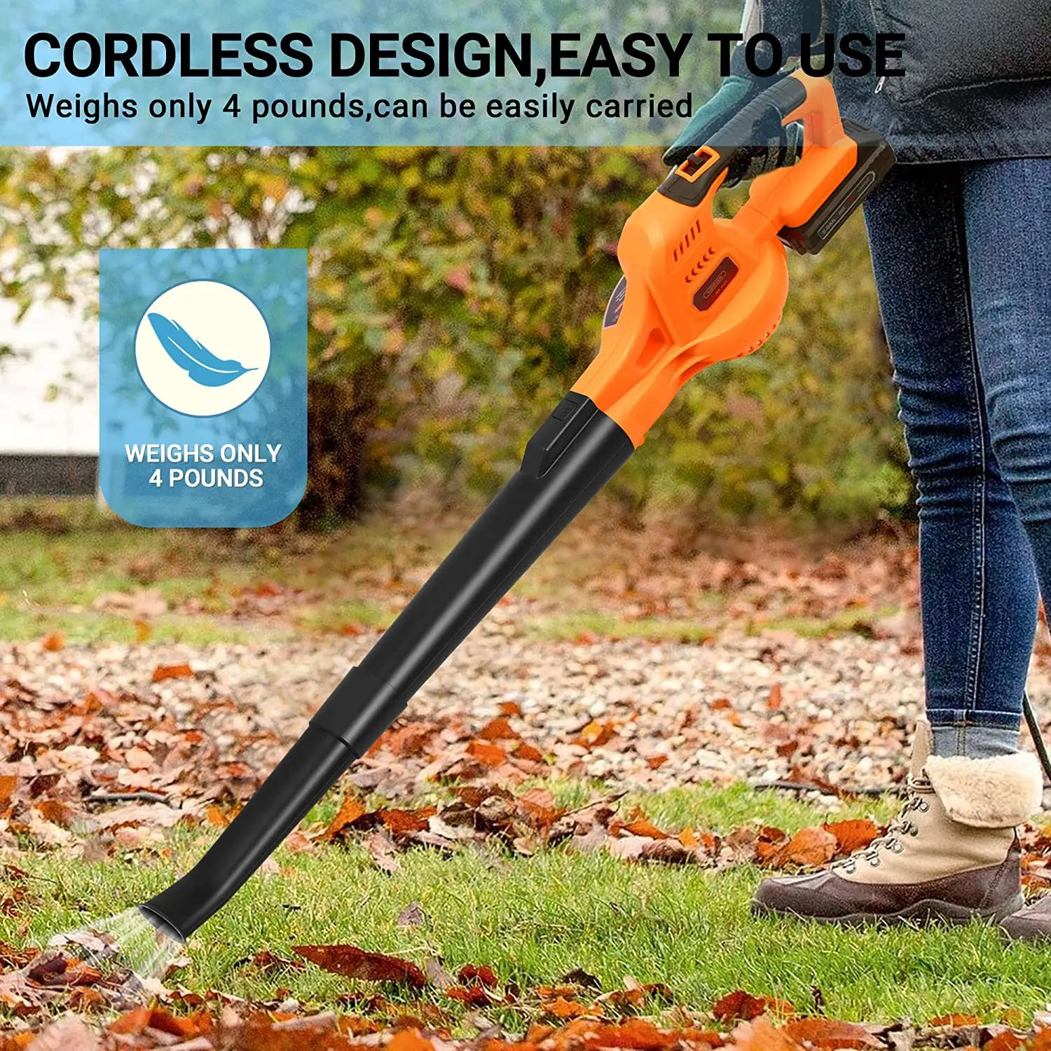 Portable Mini Electric Blower  Garden Electric Cordless  Leaf Blower Home Air Blowing Machine For Dust Removal Snowblower