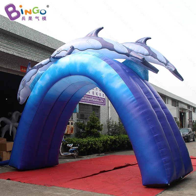 Bingo Events Inflatable Dolphin Marine Animal Inflatable Advertising Arch For Sale
