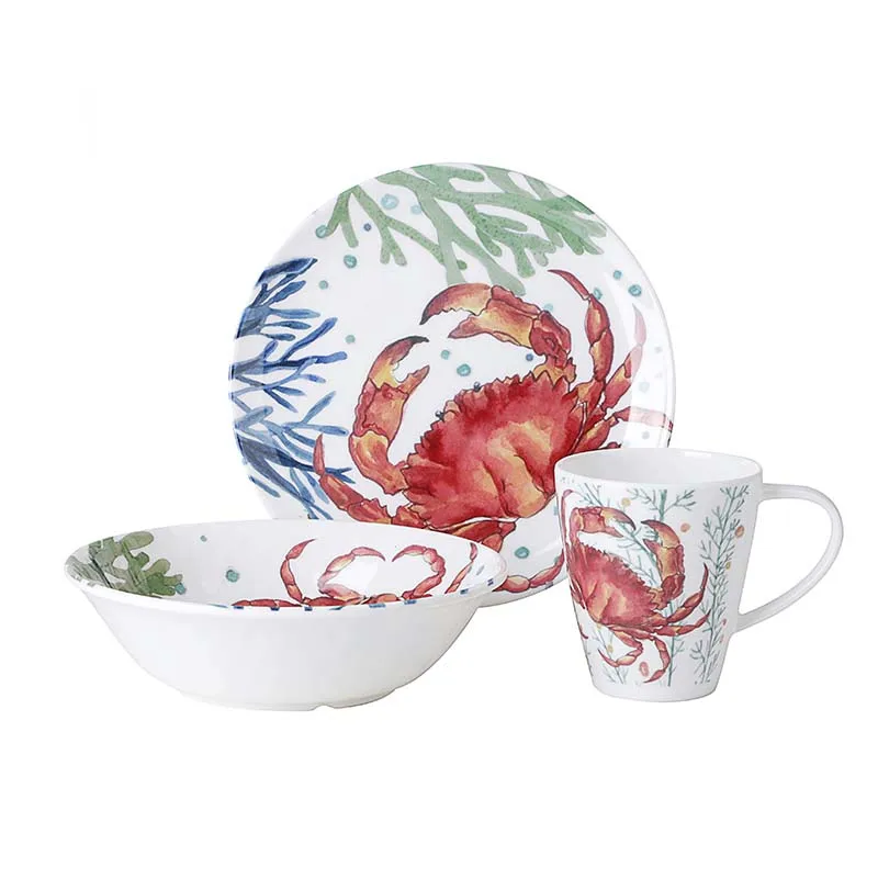 Kuwai Market Dishwasher Safe Sea Star A Grade Melamine As Bone China Dinnerware