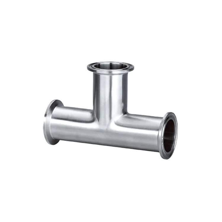 cheap 304 stainless sanitary food grade triclamp tee
