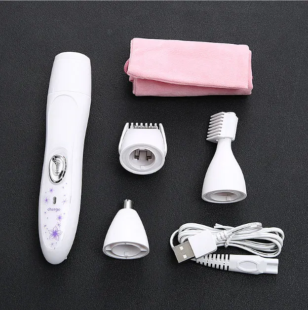 Electric armpit leg hair shaving cutter Electric female hair shaving cutter Four in one electric female hair remover