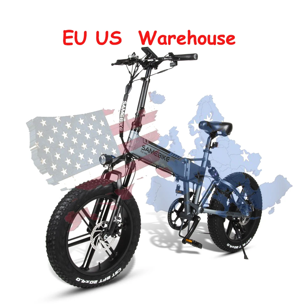 SAMEBIKE 20 дюймов с толстыми покрышками Байк, способный преодолевать Броды ЕС и США Склад складной электрический велосипед
