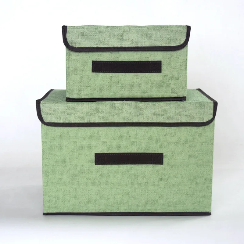 Wholesale Decorative Foldable Cubes Nonwoven Fabric Clothes Storage Box With Lids