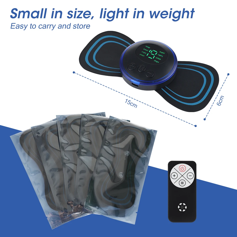 YOUMAY Mini Electric Massager Portable Pulse Muscle Stimulator Neck Cervical Massage