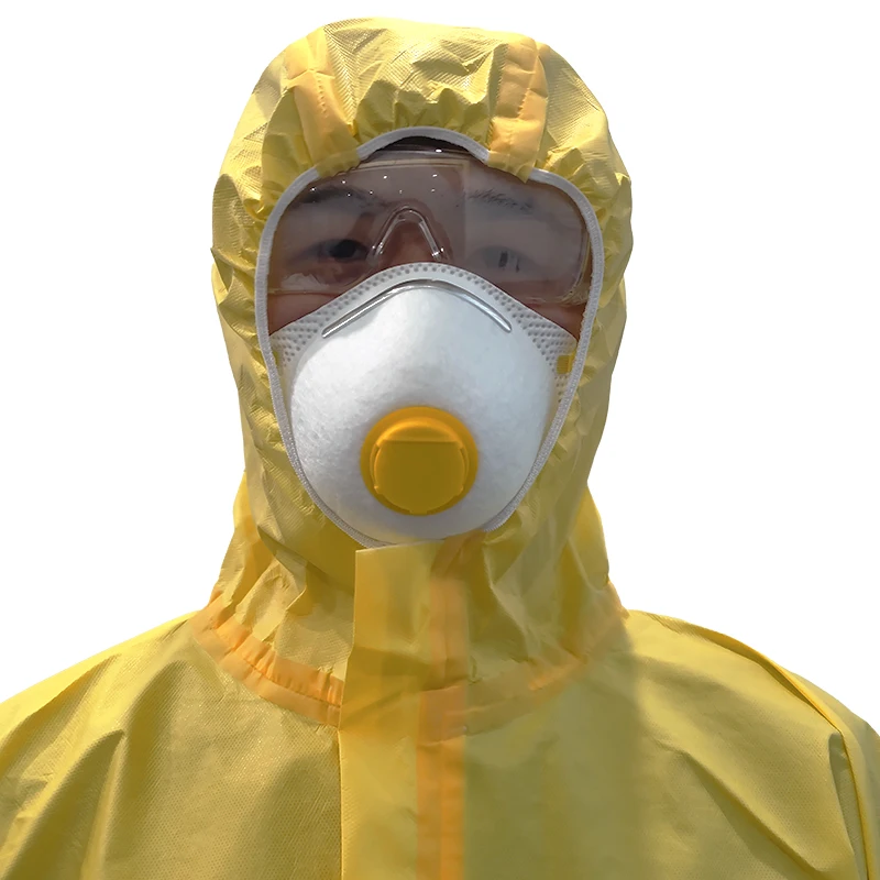 Orange Safety Clothing PPE Working Uniform Hazmat Chemical Protective PP PE Waterproof Wholesale Custom Coverall for Men
