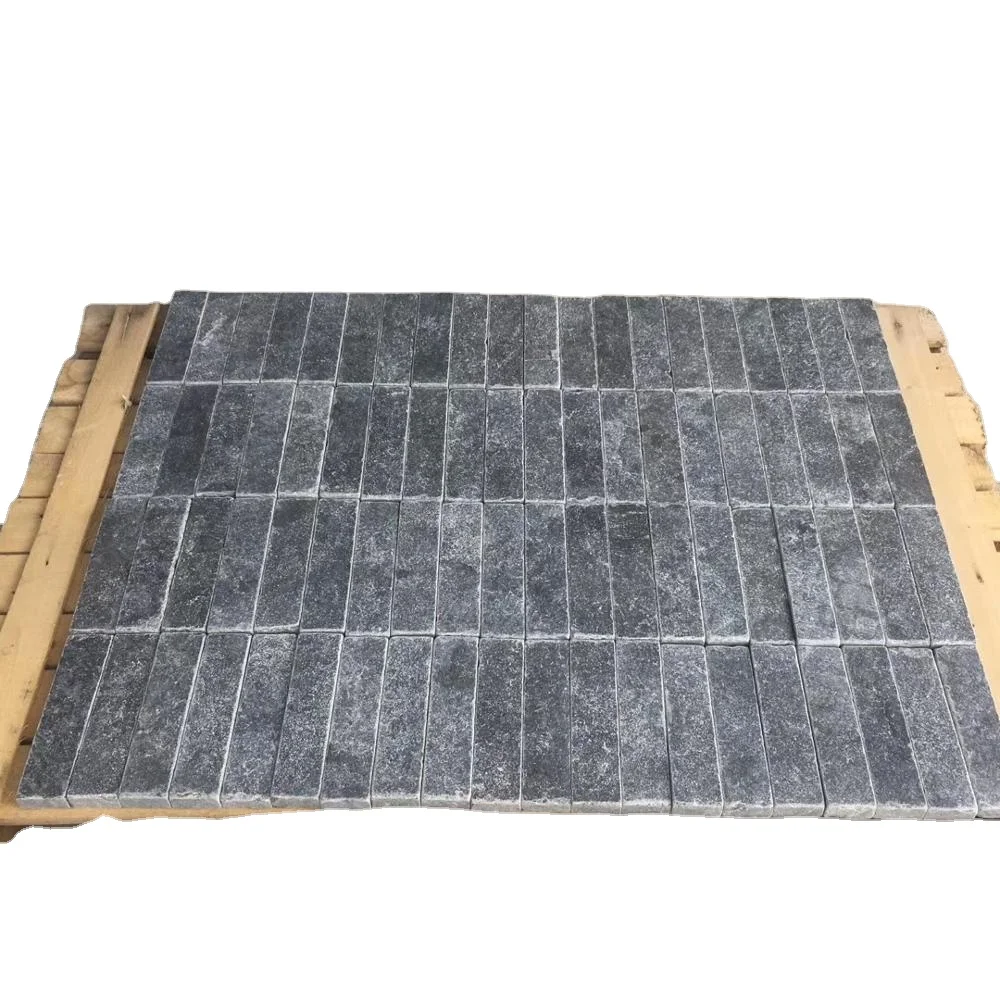 Honed and tumbled of blue stone slab for exterior garden floor paving