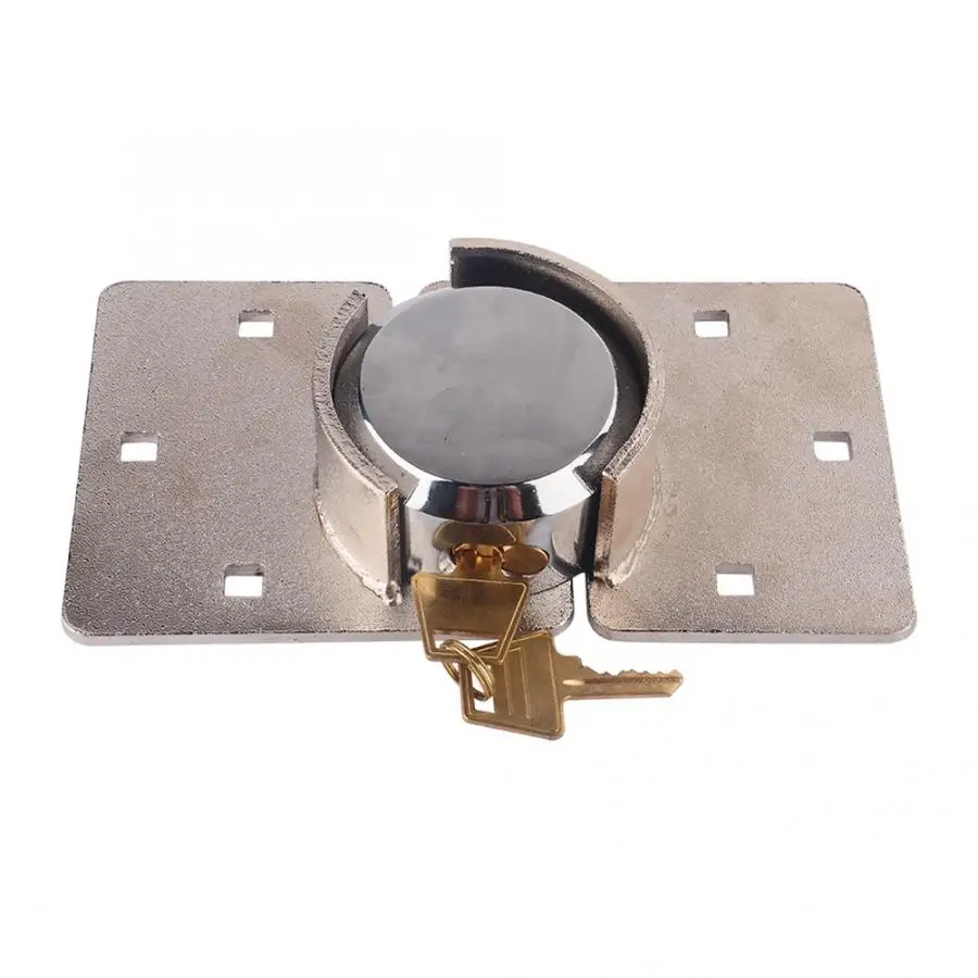 73 мм сверхпрочный дверной замок для фургона, гаража, навесной замок, потайная Скоба из хромированной стали, круглый замок на защелке с 2 ключами