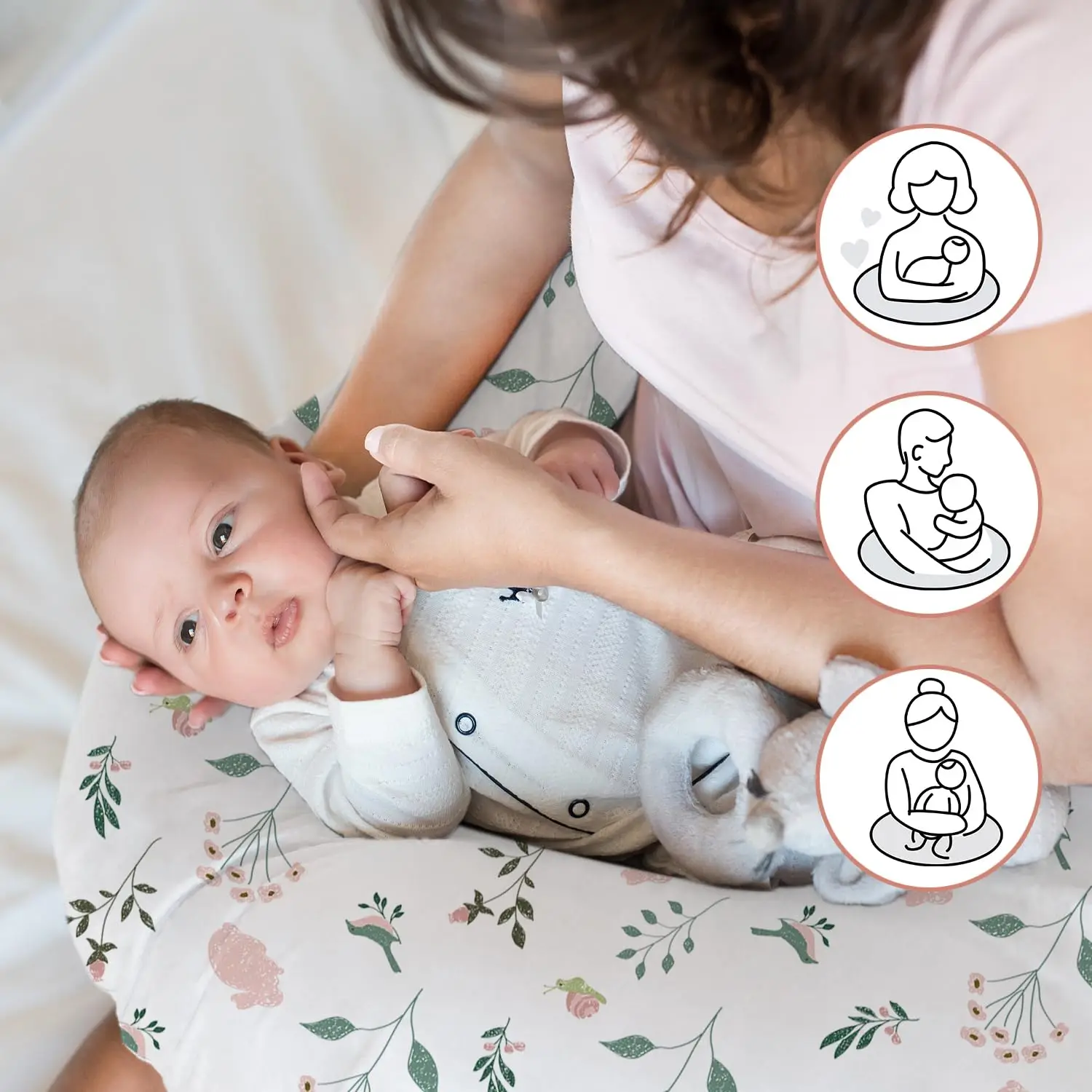 Custom Nursing Pillow for Infants Breastfeeding Pillows Baby Support Pillow  for Bottle Feeding Tummy Time