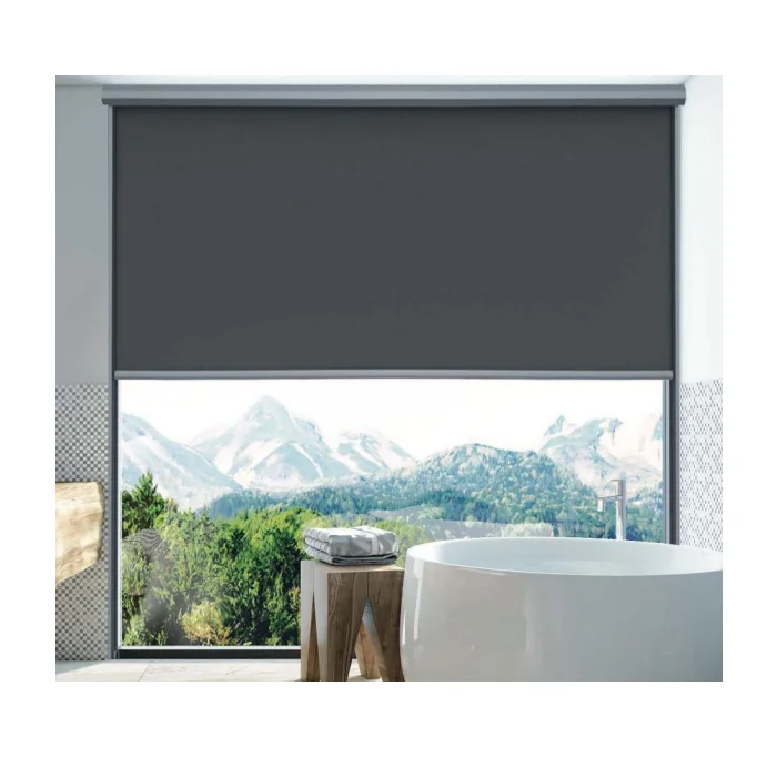 Outdoor Zip Track Zipper Windproof Electric Motorized Patio Sun Shade Roller Blinds