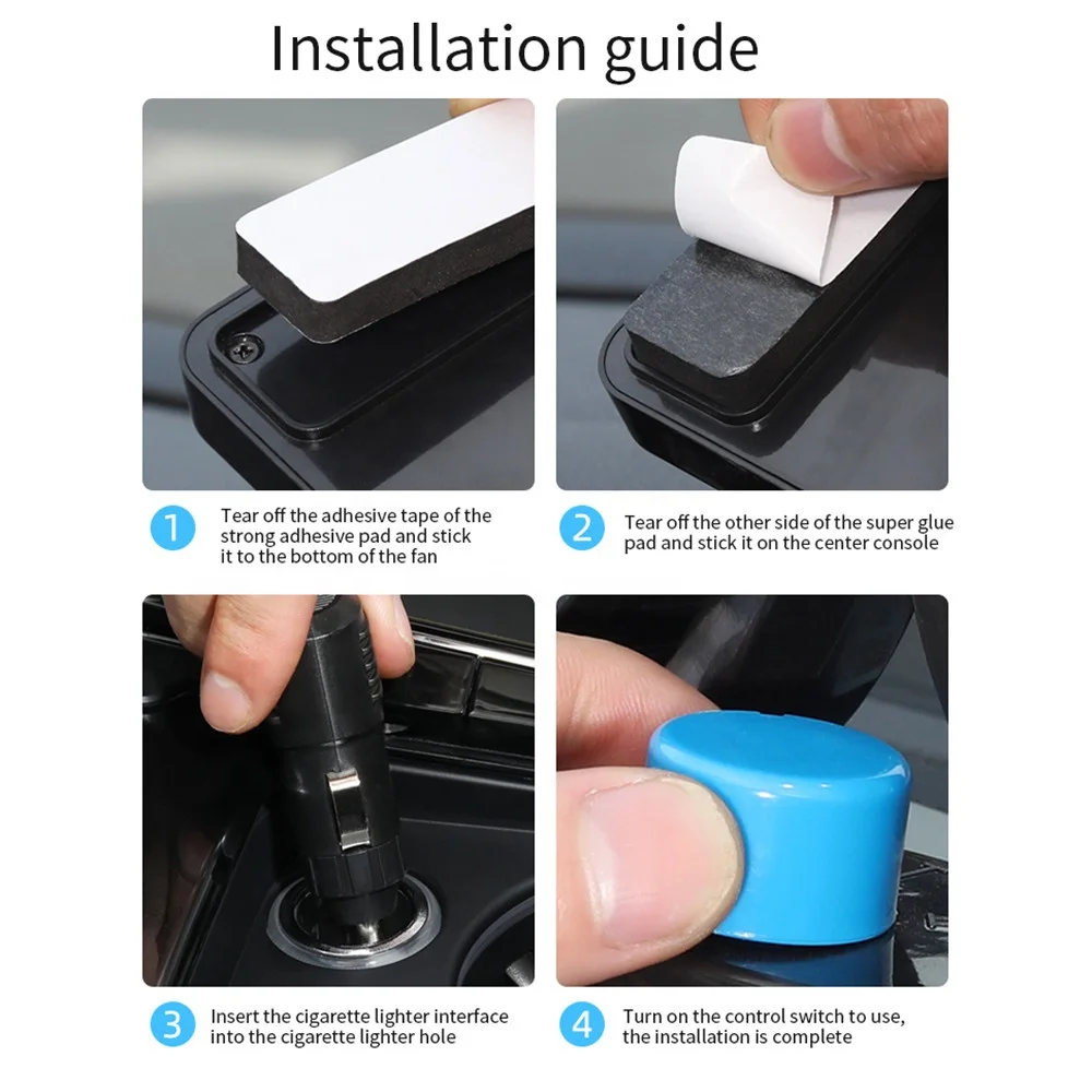 Portable Dual Car Fans 12V 24V Truck Vehicle Ventilation Fans 360 Rotatable Car Air Cooling Fans For Summer