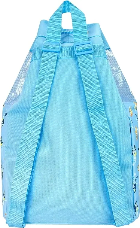 Kids String Bag Backpack Swimming Bag Kids Beach Pool Swim Drawstring Backpack For Boys Or Girls Blue