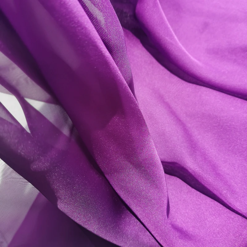 in stock 100%polyester transparent gauze fabric for wedding dress headscarf