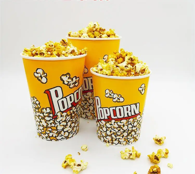 170oz popcorn bucket with pet food grade plastic disposable paper box paper bucket