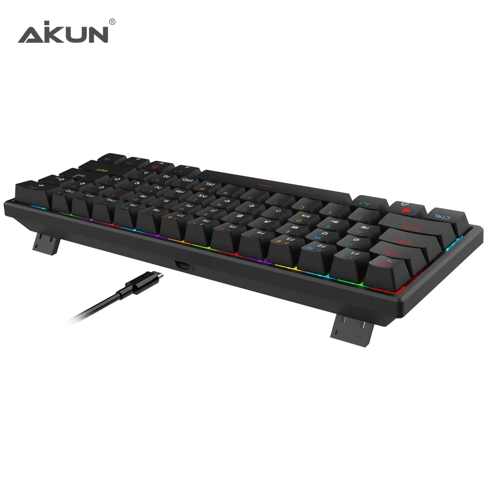GX9610 Professional Mechanical Gaming Keyboard - RGB Backlight - MX Blue Switches, ABS + Iron Structure  Electronics PC