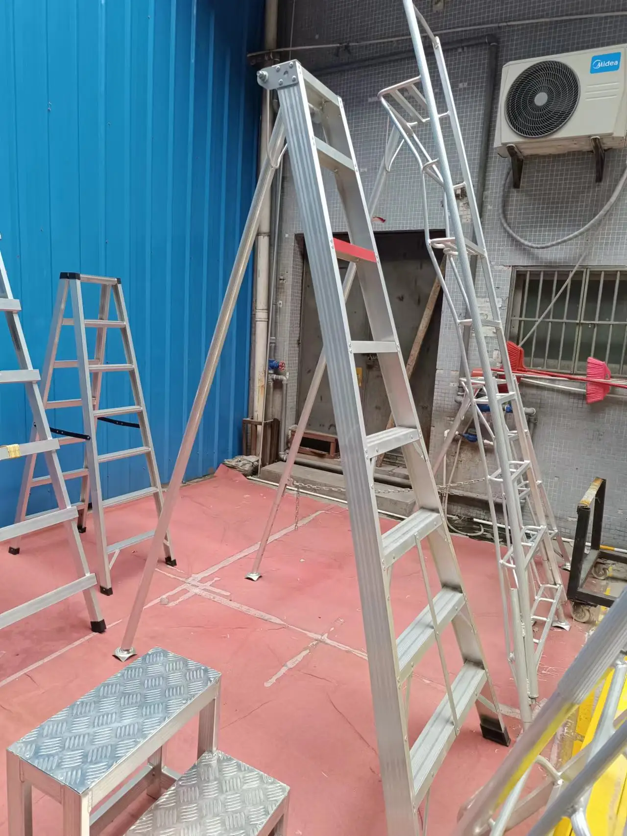 Tripod aluminum Agriculture 10 Steps Orchard Cherry Aluminum Harvest Tripod Fruit Ladder repair tree ladder