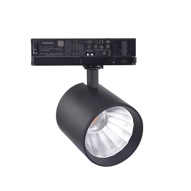 Curved Track light 160lm/W 30W Spot rail lighting 3 phase Tracklight From Opte lighting