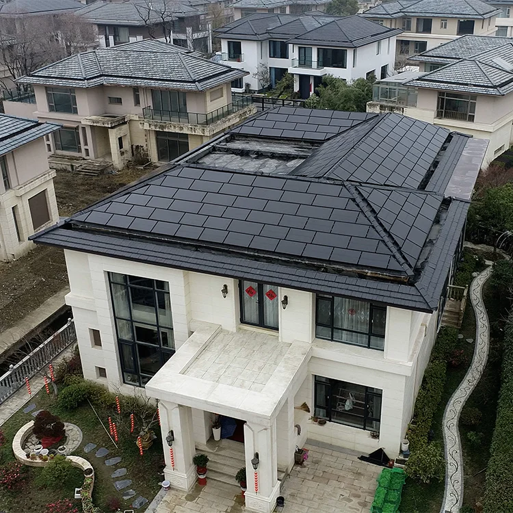 Yonz small black solar panel New energy photovoltaic roof tile for power generation off-grid solar power