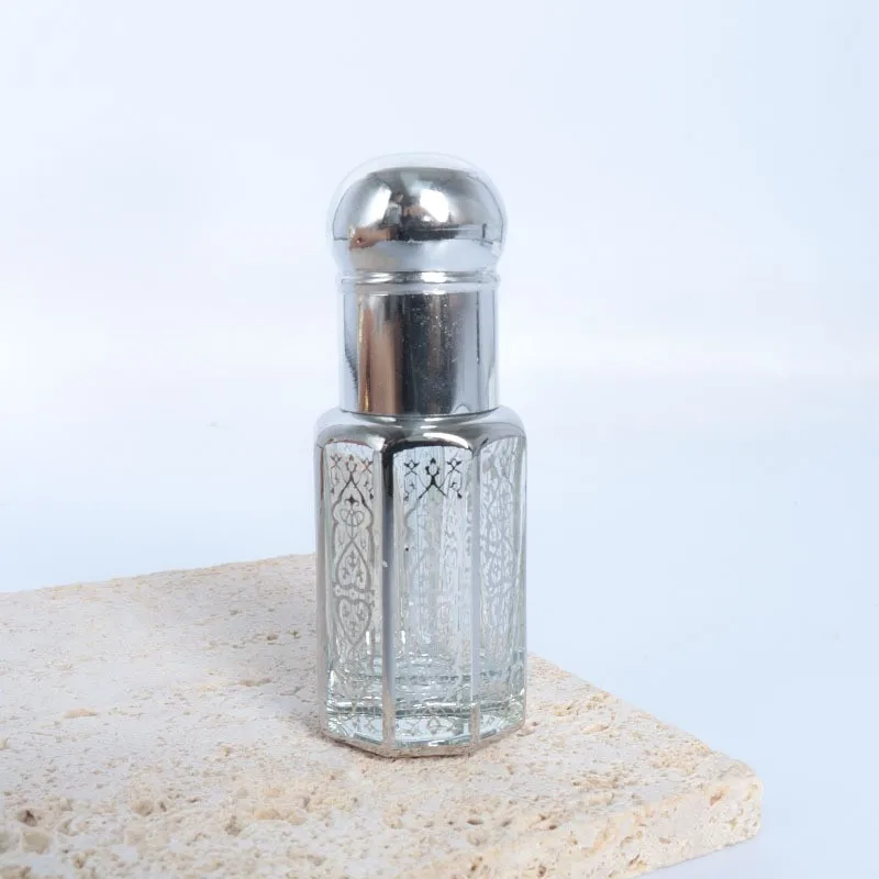 Custom Glass essential oil roller bottle empty 3ml 6ml 12ml crystal attar perfume roll on bottles