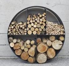 Corten steel garden outdoor pentagon wood storage